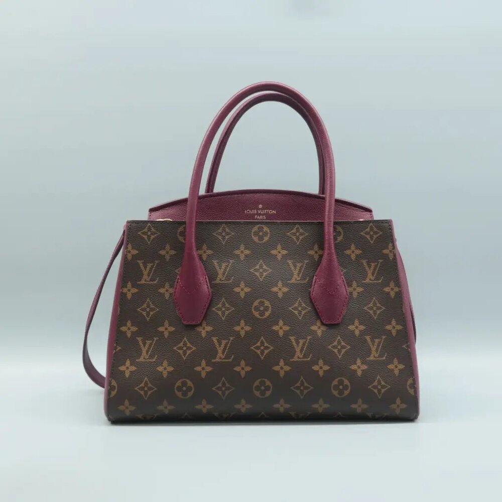 100% Authentic Louis Vuitton Florine Brown&Purple Monogram Canvas Satchel - Picture 2 of 12